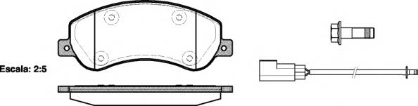 WOKING P13503.02 Комплект гальмівних колодок,