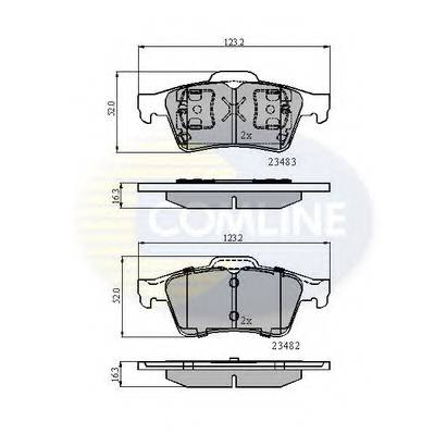 COMLINE CBP0946 Комплект тормозных колодок,