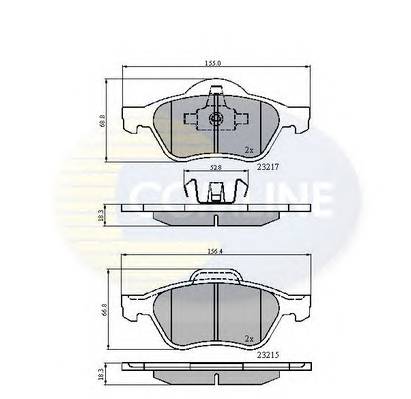 COMLINE CBP01115 Комплект тормозных колодок,