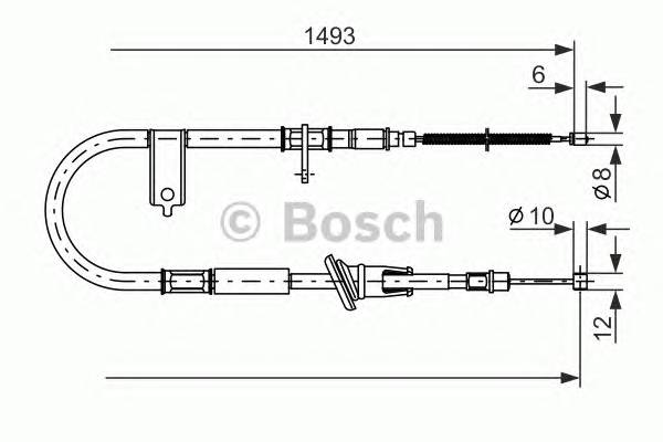 BOSCH 1 987 477 066 Трос, стоянкова гальмівна