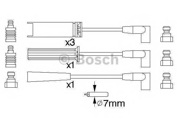 BOSCH 0 986 356 739 Комплект дротів запалювання