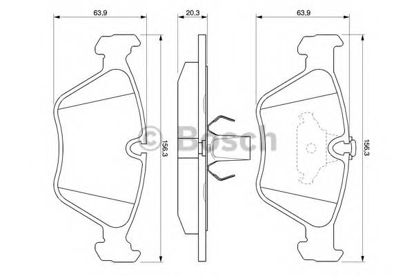 BOSCH 0 986 424 485 Комплект тормозных колодок,