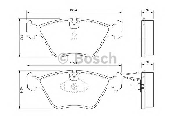 BOSCH 0 986 424 767 Комплект гальмівних колодок,