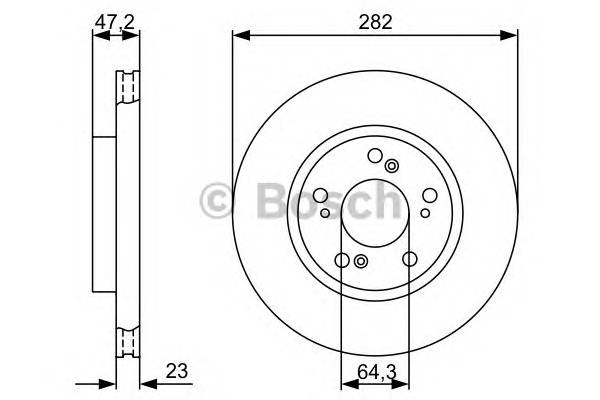 BOSCH 0 986 479 365 Тормозной диск