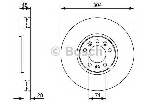 BOSCH 0 986 479 380 Гальмівний диск