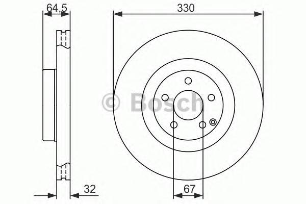 BOSCH 0 986 479 415 Тормозной диск