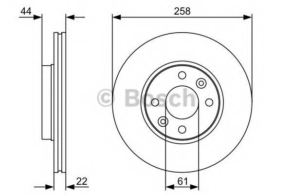 BOSCH 0 986 479 556 Тормозной диск