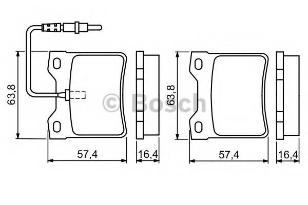 BOSCH 0 986 494 055 Комплект тормозных колодок,