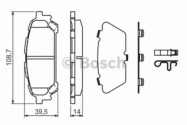 BOSCH 0 986 494 232 Комплект тормозных колодок,