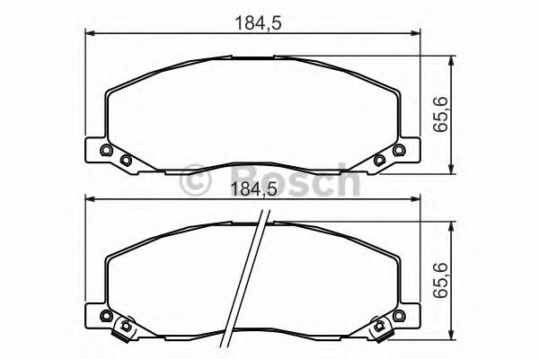 BOSCH 0 986 494 298 Комплект тормозных колодок,