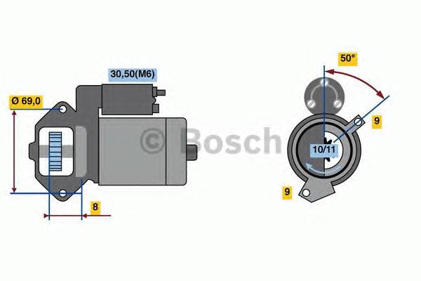 BOSCH 0 986 022 670 Стартер