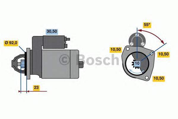 BOSCH 0 986 022 750 Стартер