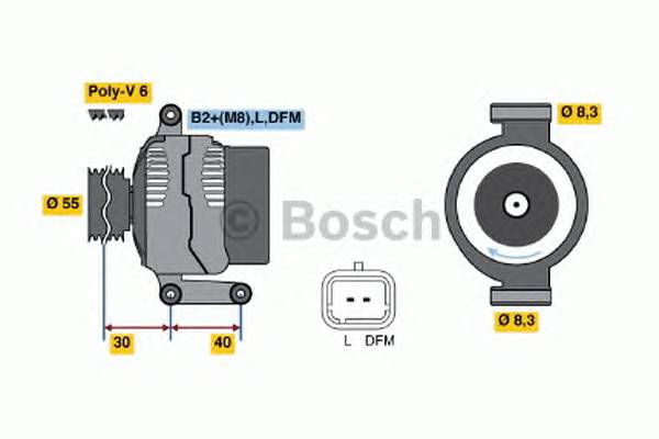 BOSCH 0 986 041 850 Генератор