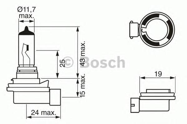 BOSCH 1 987 302 081 Лампа накаливания, противотуманная