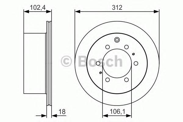 BOSCH 0 986 479 R57 Гальмівний диск