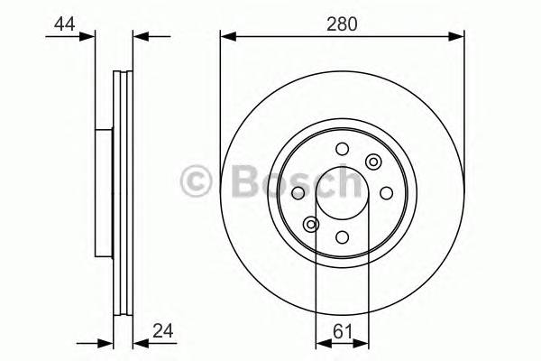 BOSCH 0986479R67 BOSCH Диск гальмівний