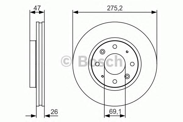 BOSCH 0986479S28 Гальмівний диск Bosch