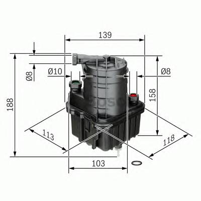 BOSCH 0 450 907 016 Паливний фільтр