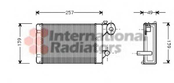 VAN WEZEL 58006062 Теплообменник, отопление салона