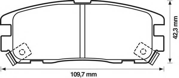 JURID 572221J Комплект гальмівних колодок,