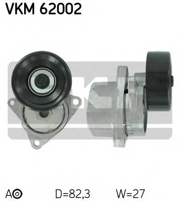 SKF VKM 62002 Натяжний ролик, полікліновий