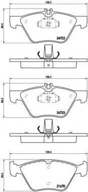 BREMBO P 50 075 Комплект гальмівних колодок,