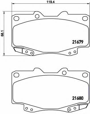 BREMBO P 83 151 Комплект тормозных колодок,