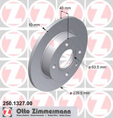 ZIMMERMANN 250.1327.00 Тормозной диск