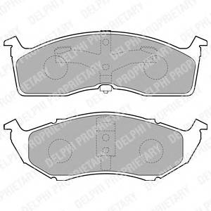 DELPHI LP1531 Комплект гальмівних колодок,