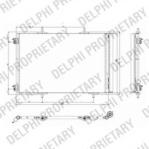 DELPHI TSP0225642 Конденсатор, кондиционер