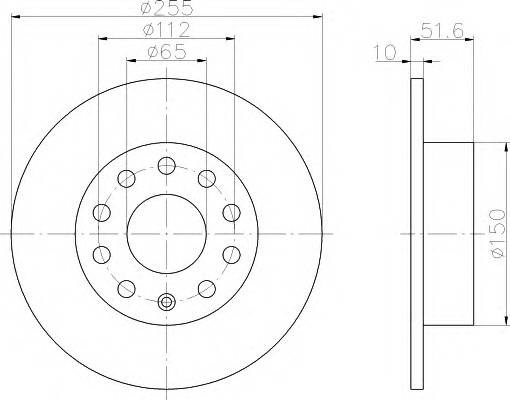 HELLA 8DD 355 109-601 Тормозной диск