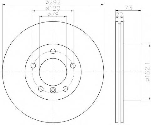 HELLA 8DD 355 111-241 Тормозной диск