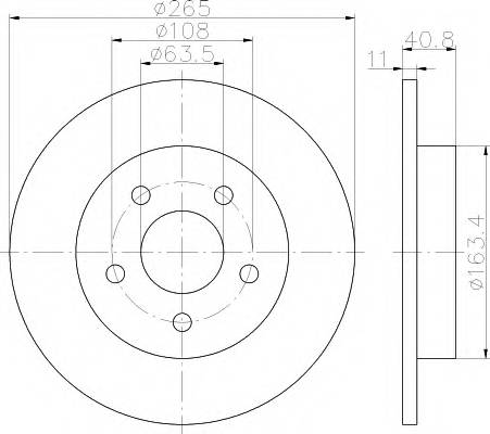 HELLA 8DD 355 111-381 Тормозной диск