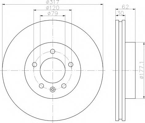 HELLA 8DD 355 118-641 Тормозной диск