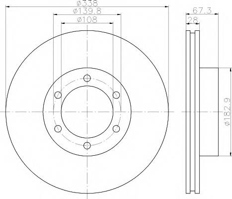 HELLA 8DD 355 111-861 Тормозной диск