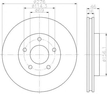 HELLA 8DD 355 116-241 Тормозной диск