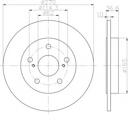 HELLA 8DD 355 118-971 Тормозной диск