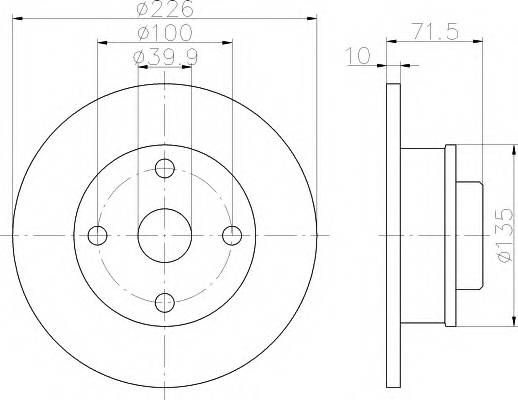 HELLA 8DD 355 101-661 Тормозной диск