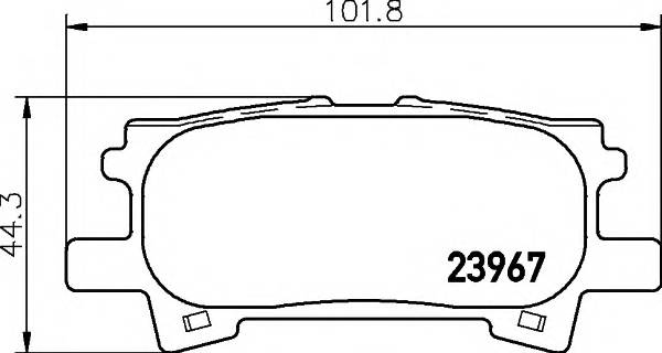 HELLA 8DB 355 010-621 Комплект гальмівних колодок,