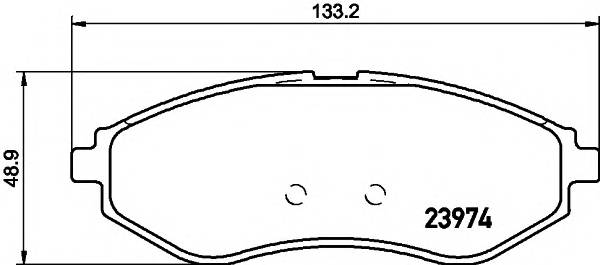 HELLA 8DB 355 011-251 Комплект тормозных колодок,