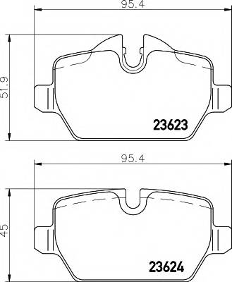 HELLA 8DB 355 011-271 Комплект гальмівних колодок,