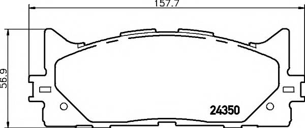 HELLA 8DB 355 012-401 Комплект тормозных колодок,