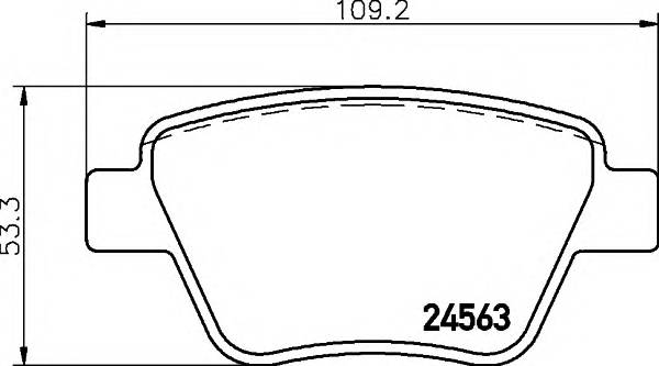 HELLA 8DB 355 014-021 Комплект тормозных колодок,