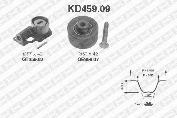 SNR KD459.09 Комплект ременя ГРМ