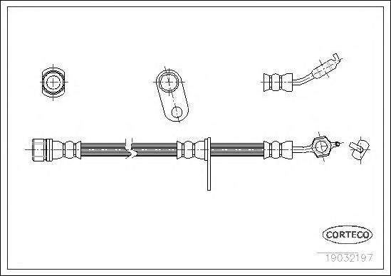 CORTECO 19032197 Гальмівний шланг