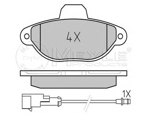 MEYLE 025 214 3617/W Комплект гальмівних колодок,