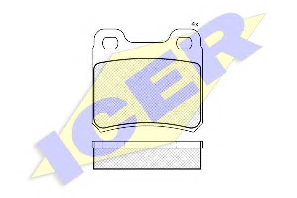 ICER 181023 Комплект тормозных колодок,