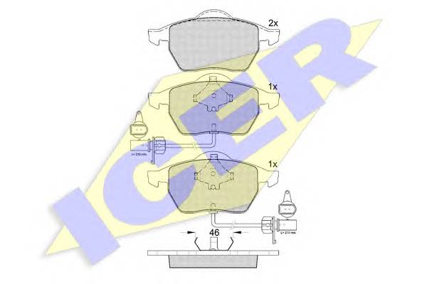 ICER 181362 Комплект тормозных колодок,