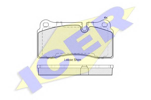 ICER 182121 Комплект гальмівних колодок,