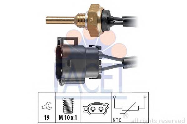 FACET 7.3110 Датчик, температура масла;